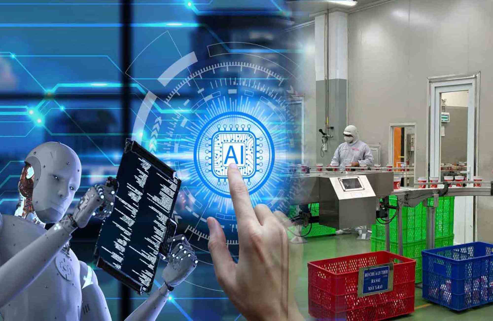 Food and beverage businesses are gradually shifting to digital, applying AI to production. Photo: Ngoc Le