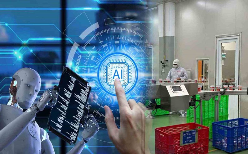 Food and beverage businesses are gradually shifting to digital, applying AI to production. Photo: Ngoc Le