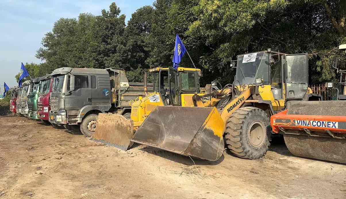 Groundbreaking ceremony for the project to upgrade provincial road 25B connecting to Long Thanh airport. Photo: HAC