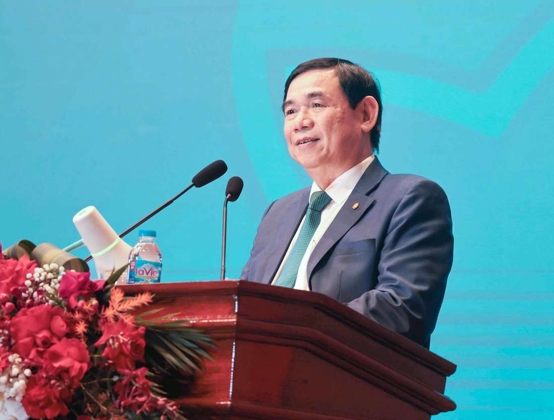  Chu tich HDQT BIDV Phan Duc Tu phat bieu tai Hoi nghi. Anh: BIDV
