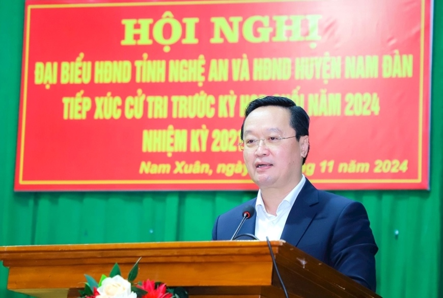 Approving the results of the dismissal of Mr. Nguyen Duc Trung from the position of Chairman of the People's Committee of Nghe An province. Photo: Nghe An Newspaper