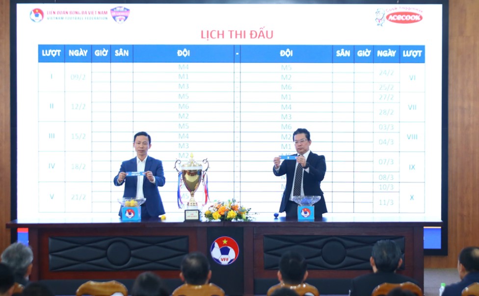 The draw ceremony for the 2025 National U19 Women's Football Championship. Photo: VFF