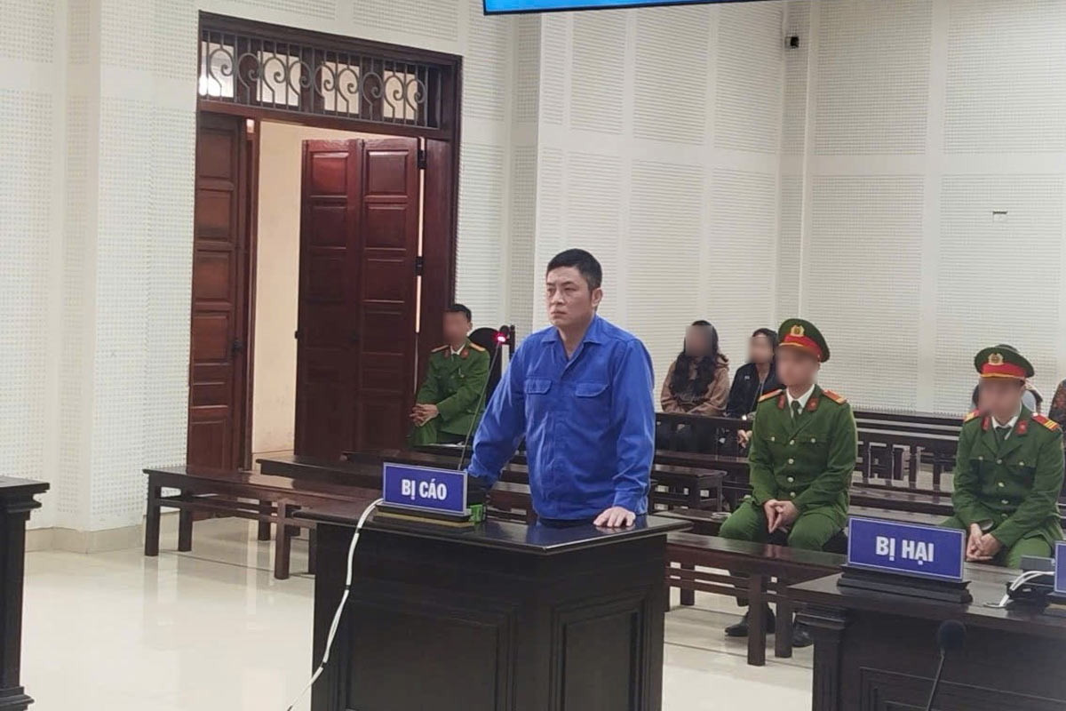 Bị cáo Nguyễn Quang Đạt tại phiên tòa (tổ chức tại TP Hạ Long, tỉnh Quảng Ninh). Ảnh: Công an Quảng Ninh