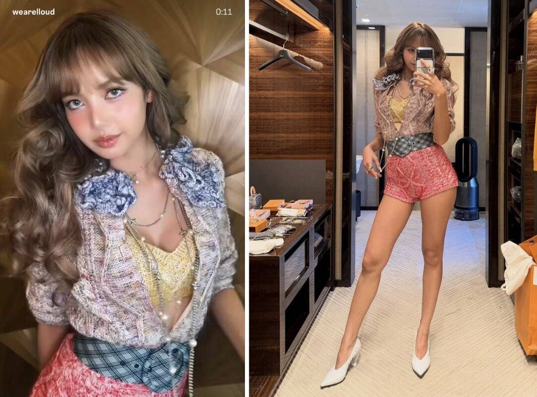 Dien mao cua Lisa o show Louis Vuitton. Anh: cat tu video