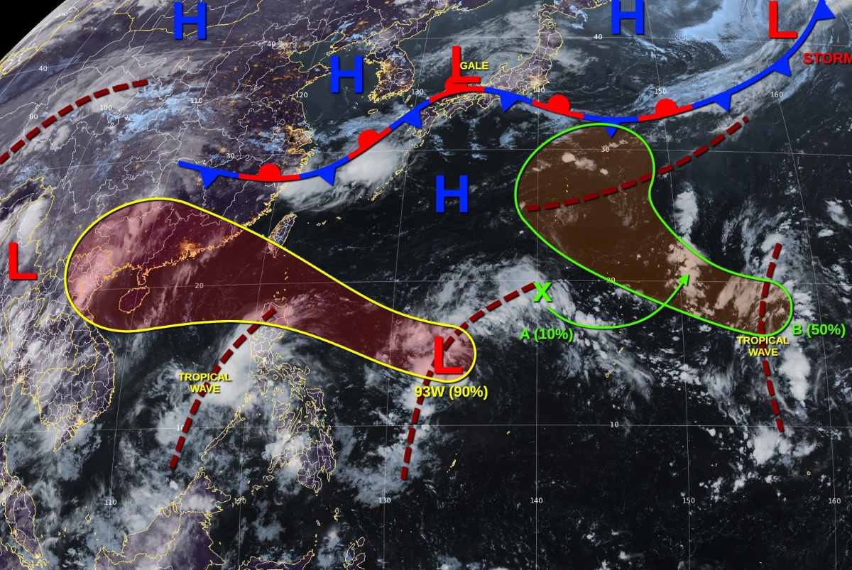 Du bao bao so 11 tiem nang se anh huong truc tiep den mien Bac Viet Nam. Anh: JTWC
