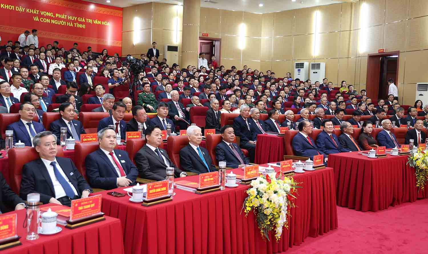 Dai bieu du Dai hoi Dang bo tinh Ha Tinh lan thu XX. Anh: Tran Tuan.