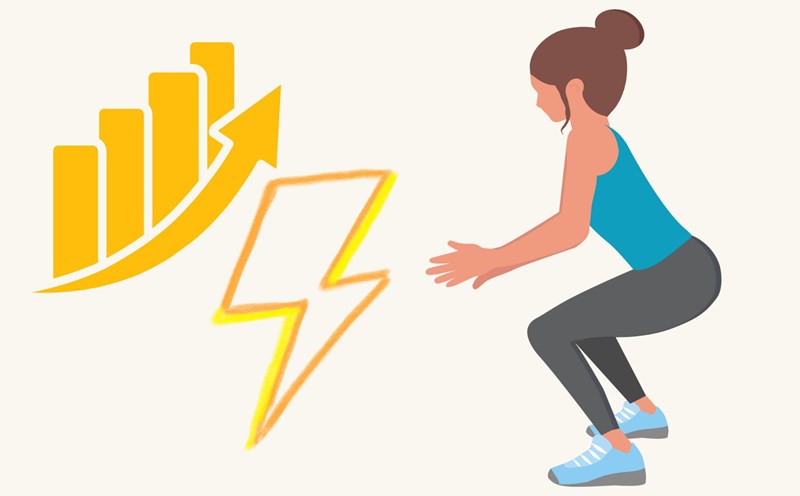 Squat is an exercise to increase strength. Graphics: Thanh Thanh