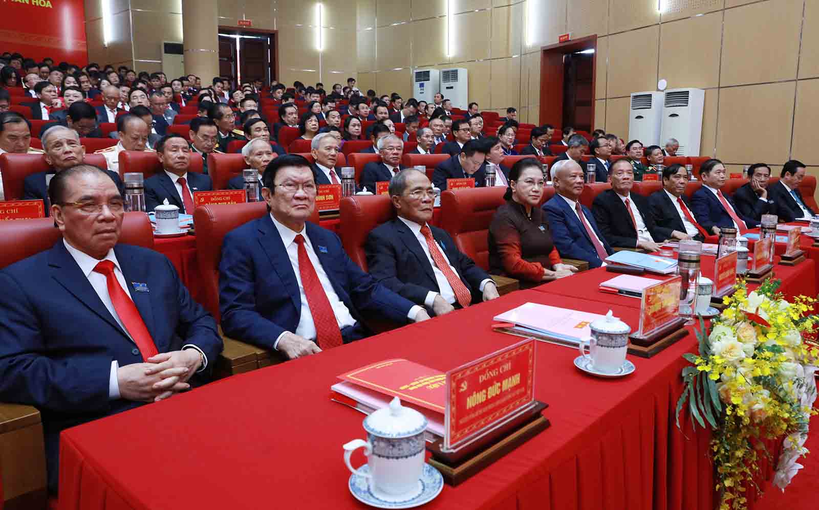 Dai bieu du Dai hoi Dang bo tinh Ha Tinh lan thu XX dien ra sang 1.10. Anh: Tran Tuan.