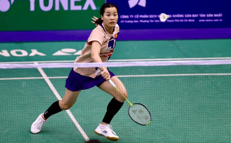Tennis player Nguyen Thuy Linh. Photo: Thanh Vu
