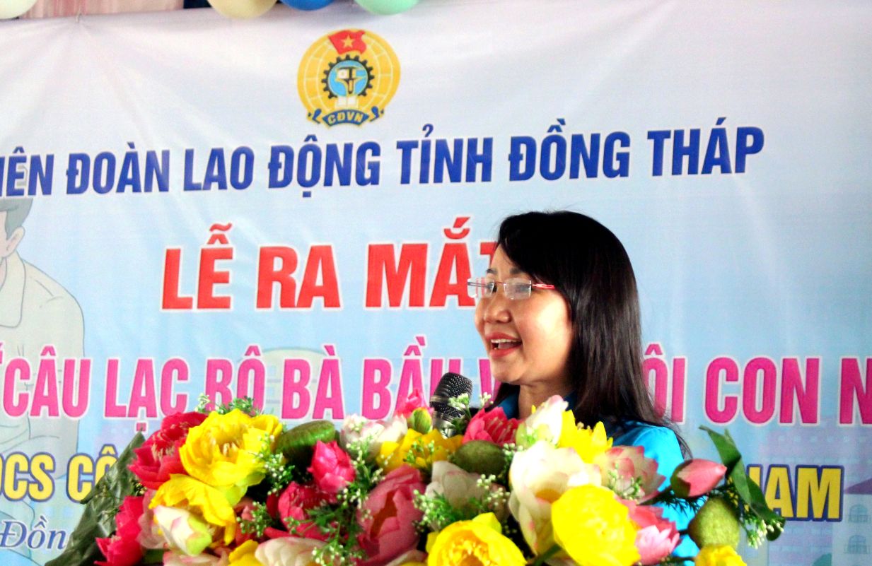 Ba Ngo Thi Thuy Dung – Pho Chu tich LDLD tinh Dong Thap. Anh: Luc Tung. 