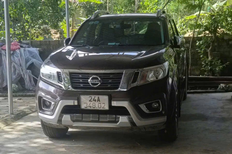 Chiec xe ban tai cung 3 nguoi tren xe dang mat tich. Anh: Cong an xa Van Ban, tinh Lao Cai