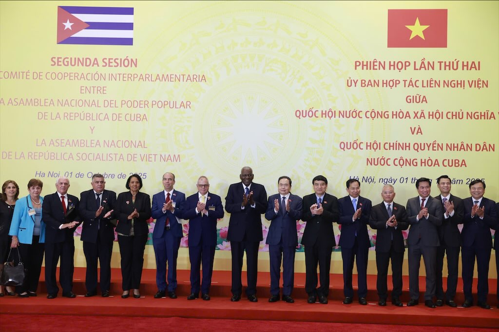 Cac dai bieu tham du Phien hop thu hai cua Uy ban hop tac lien nghi vien Viet Nam - Cuba. Anh: Hai Nguyen