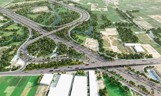 Phối cảnh nút giao cao tốc TPHCM - Mộc Bài và Vành đai 3 TPHCM. Ảnh: Ban Giao thông TPHCM
