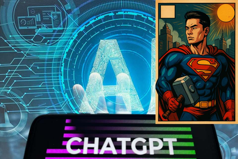 OpenAI has deployed a new superheroic AI action portrait creation feature in ChatGPT. Graphics: Cat Tien