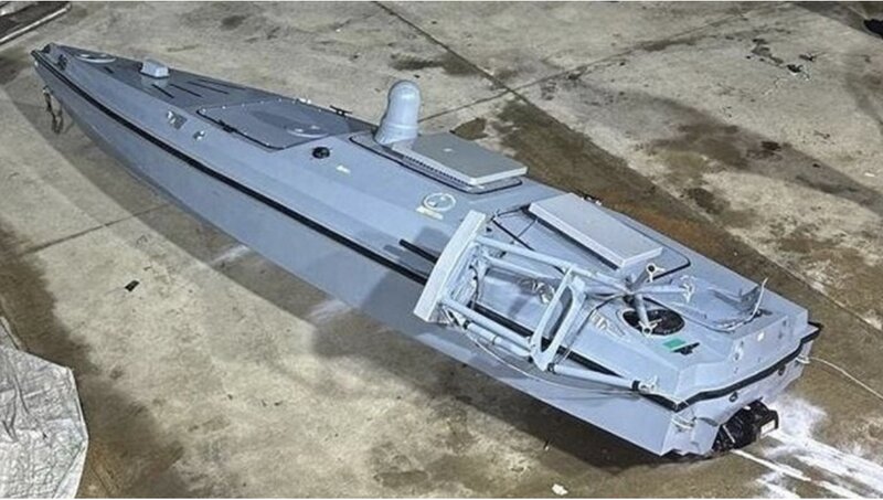 Ukrainian suspected unmanned ship. Photo: RT
