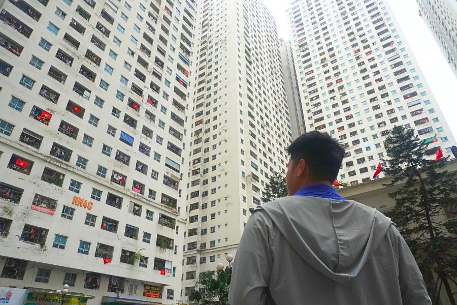 Sau 10 nam su dung, gia ban cac can ho tai chung cu HH Linh Dam da tang gap nhieu lan. Anh: Nhu Ha