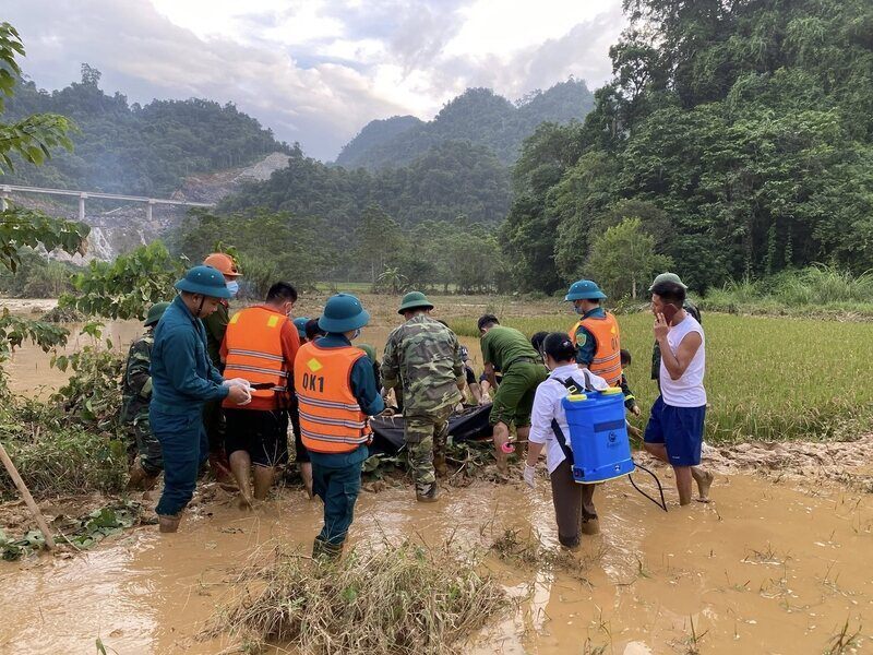 Vi tri tim thay cach noi xay ra tai nan gan 2km. Anh: Bo CHQS Cao Bang