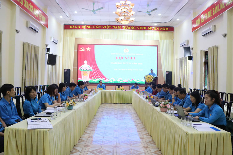 Hoi nghi giao ban quy III nam 2025 cua Cong doan Lao Cai. Anh: Manh Hung