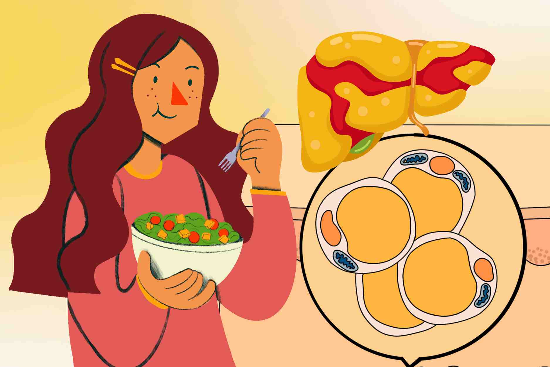 C'est quoi manger au dejeuner pour reduire l'accumulation de graisse dans le foie et ameliorer la sante