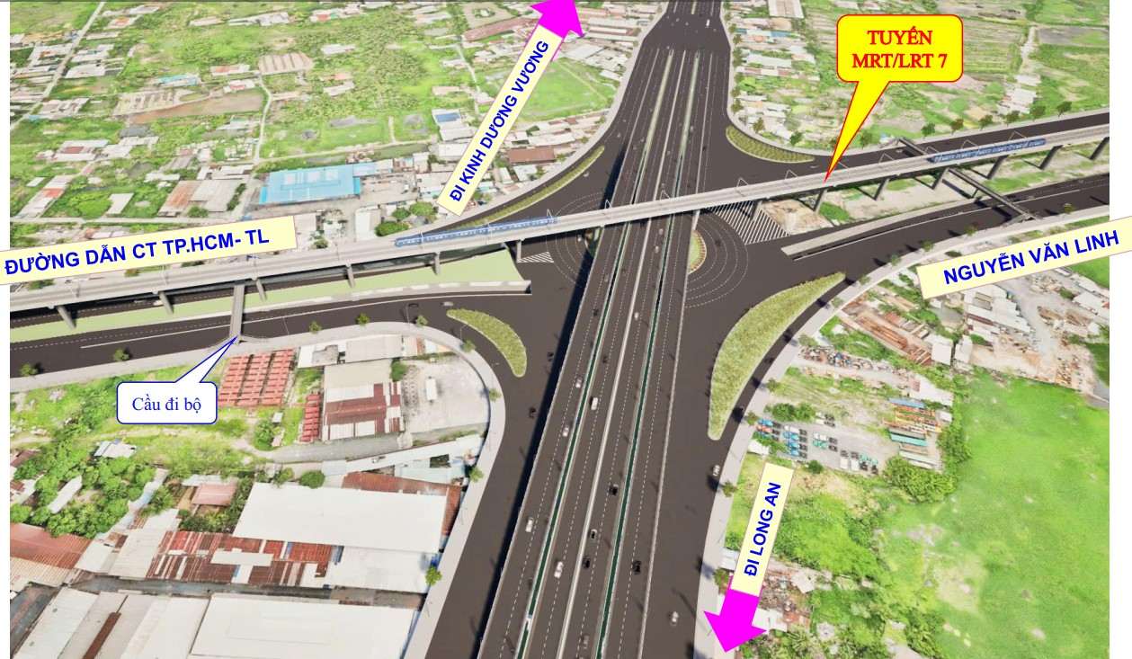 ビントゥアン交差点には、さらに橋梁とトンネルが建設される予定です。写真:ホーチミン市建設局