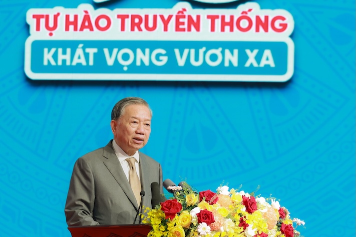 Tong Bi thu To Lam phat bieu tai buoi Le. Anh: Hai Nguyen