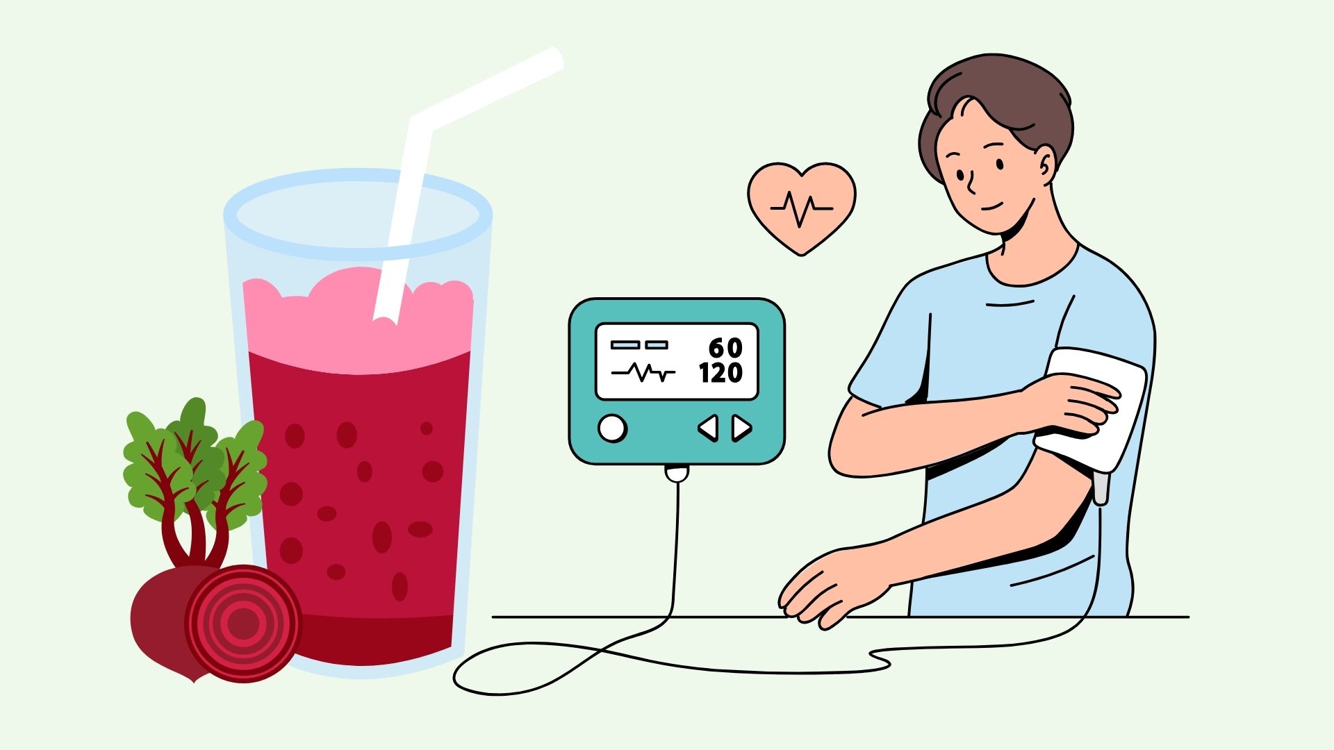Drinking beetroot juice is said to help lower blood pressure. Graphics: Linh Dan