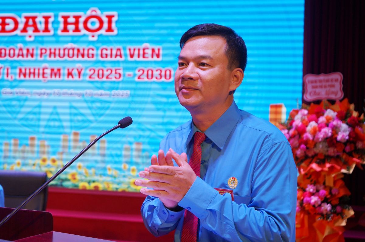 Mr. Vu Duoc Dung was elected as Vice Chairman of the Gia Vien and Hai Phong Trade Union for the 2025-2030 term. Photo: Mai Dung