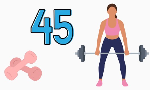 Bài tập nâng tạ giúp tăng cường cơ bắp và giữ cơ thể trẻ khỏe. Đồ họa: Thanh Thanh