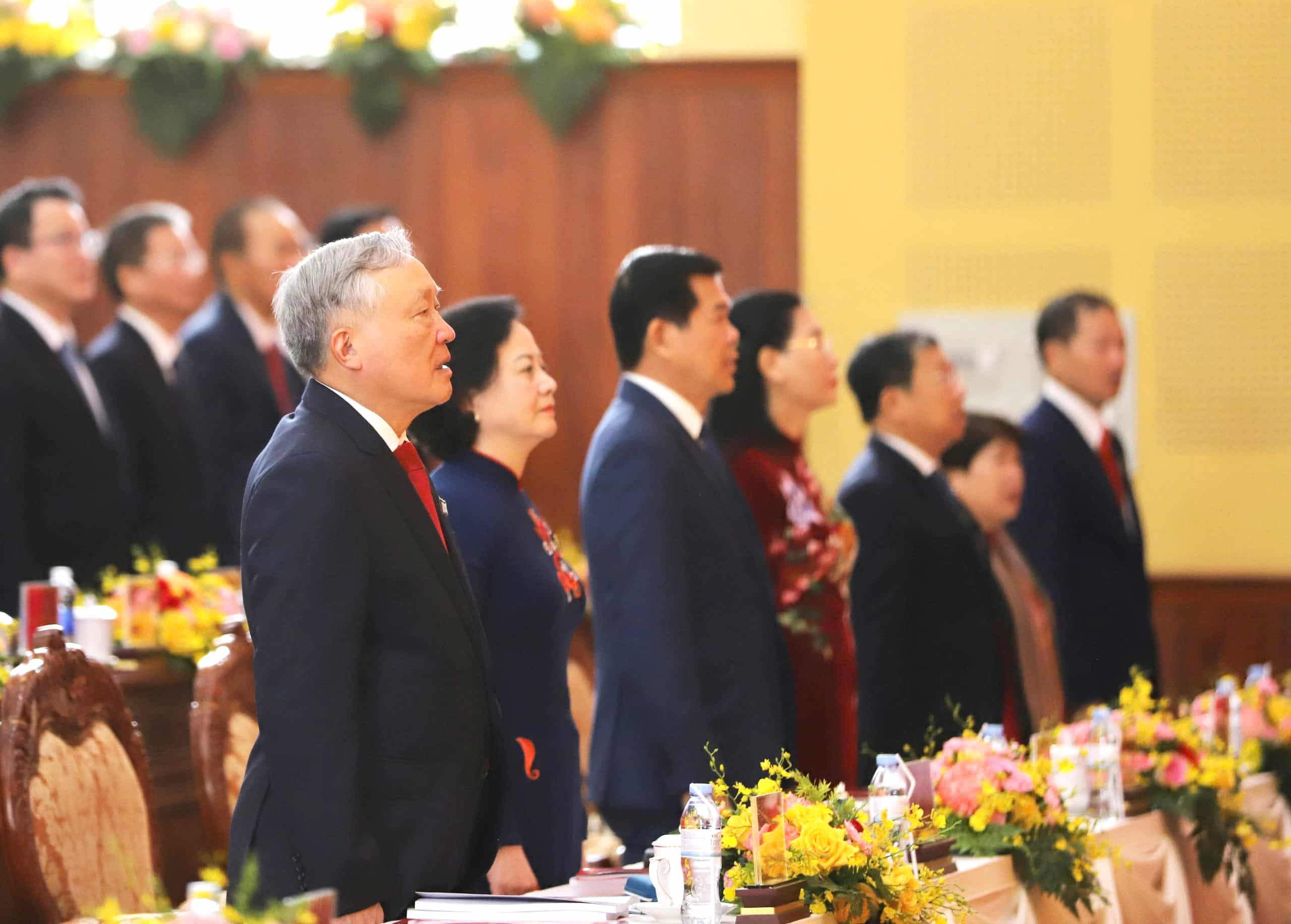 Permanent Deputy Prime Minister Nguyen Hoa Binh attended and gave a speech at the Lam Dong Provincial Congress. Photo: Doan Kien