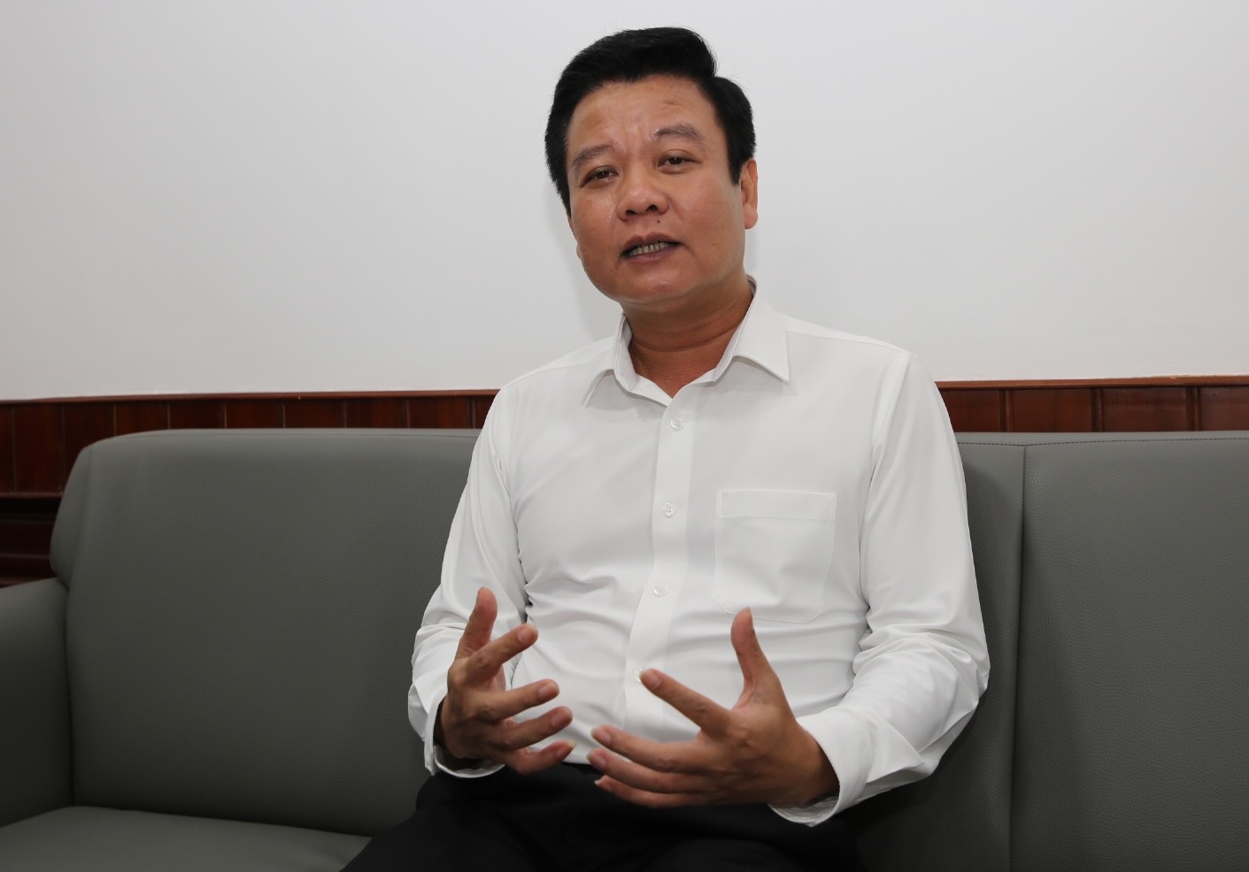 Ong Tran Quoc Tuan, Giam doc So Nong nghiep va Moi truong Quang Tri. Anh: Cong Sang