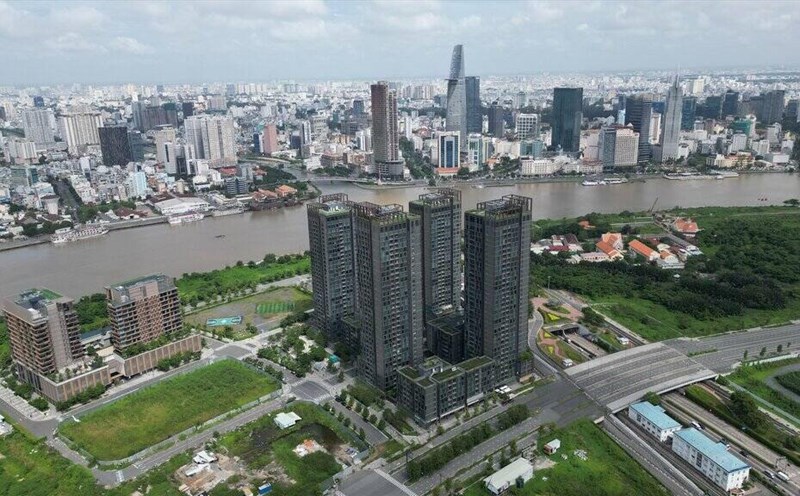 Real estate prices in the new urban area of Thu Thiem have increased sharply. Photo: Huu Chanh