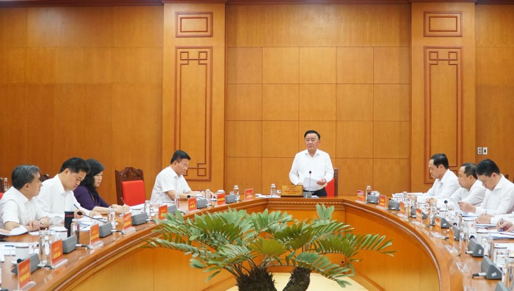 Politburo member and Standing member of the Secretariat Tran Cam Tu requested to urgently complete regulations on salary policies and special occupational allowances for health workers. Photo: Kim Thanh