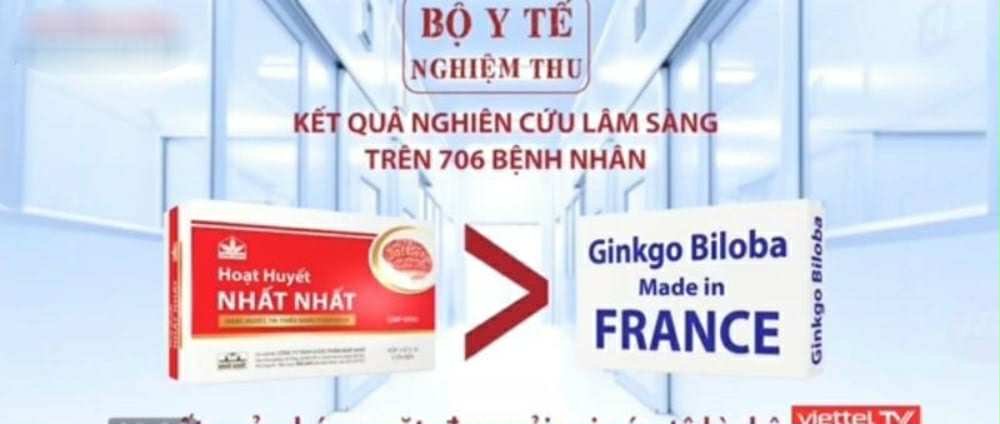 Hoat huyet Nhat Nhatの広告の比較画像。写真:広告ビデオから撮影。