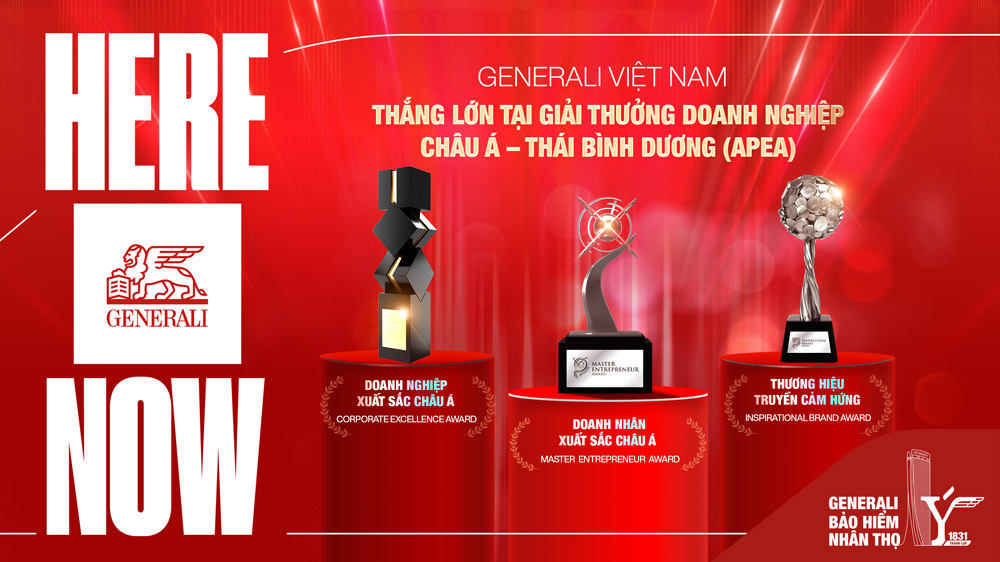 Generali Vietnam excellently conquered 3 categories at APEA 2025. Photo: Provided by the enterprise