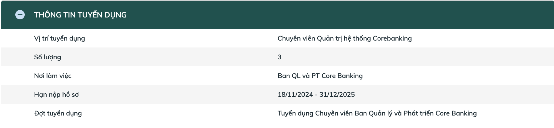 Thong tin tuyen dung cua BIDV.
