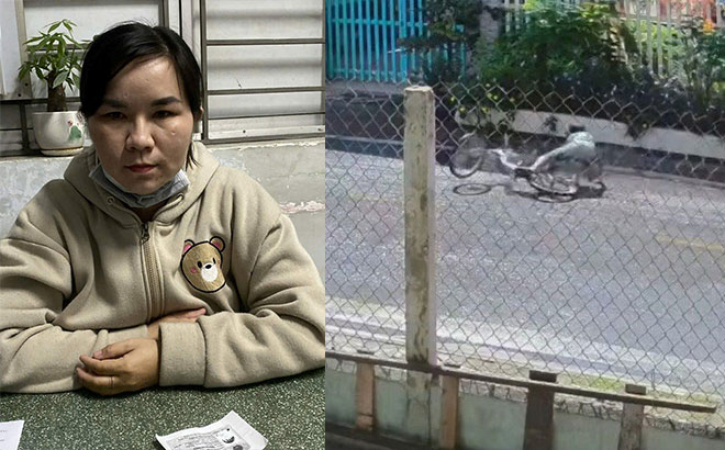 Đối tượng Nguyễn Thị Thanh Tuyền (trái) - người thực hiện hành vi cướp giật 140 tờ vé số của bé trai 11 tuổi ở Tây Ninh - đã bị bắt. Ảnh: Công an cung cấp