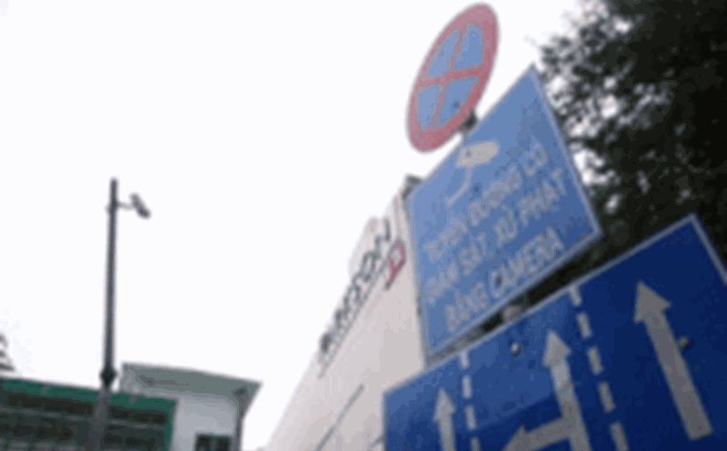 Close-up of the location of smart AI cameras detecting violations on Ho Chi Minh City streets