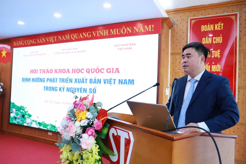 PGS.TS Pham Minh Tuan - Pho Tong Bien tap Tap chi Cong san, Chu tich Hoi Xuat ban Viet Nam. Anh: Ai Van