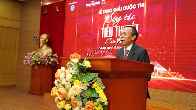 Writer, journalist Hoang Du - Editor-in-Chief of the Literature and Arts Times, Head of the Organizing Committee of the contest. Photo: Organizing Committee