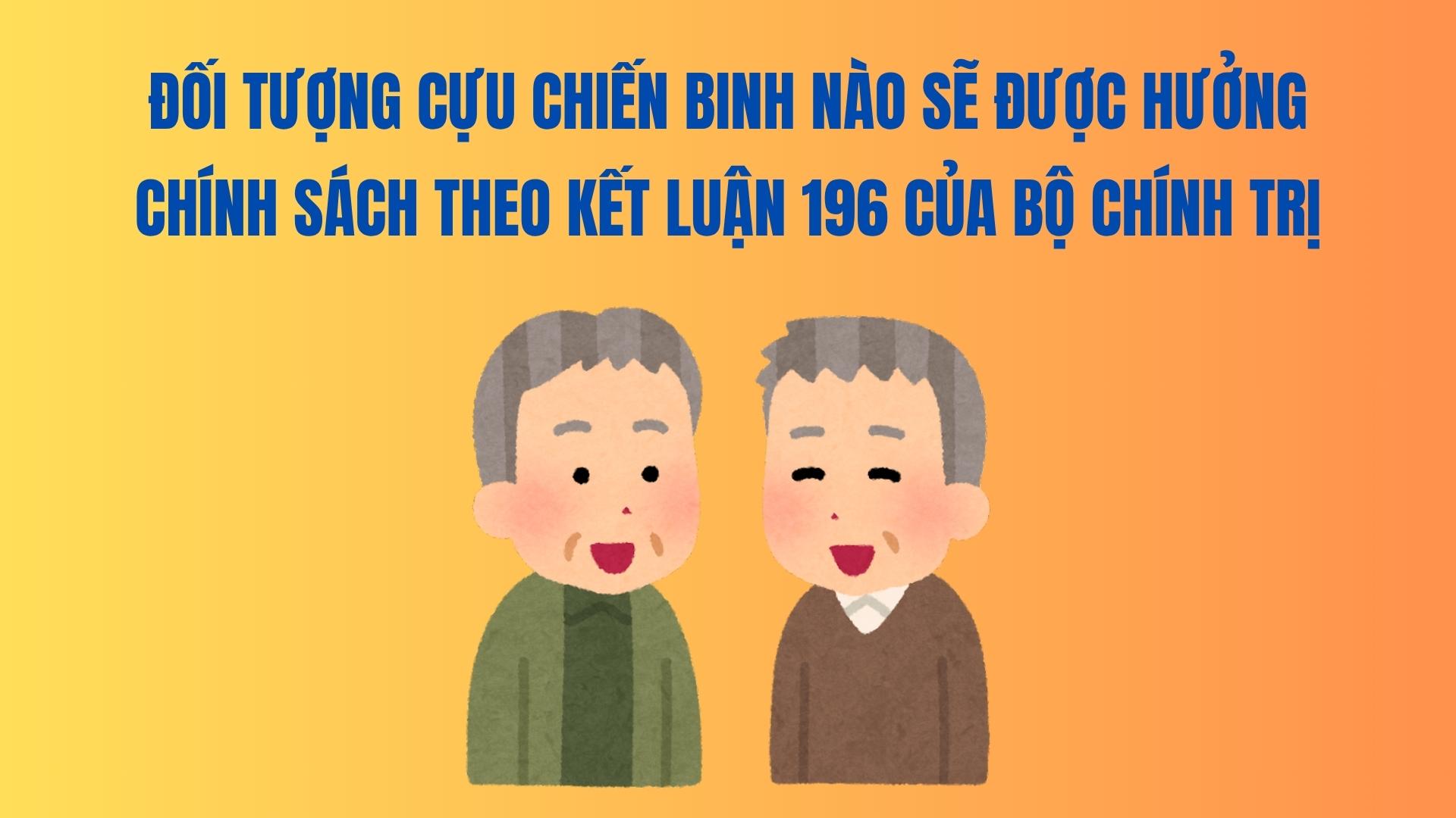 Which veterans will enjoy the policy according to Conclusion 196 of the Politburo