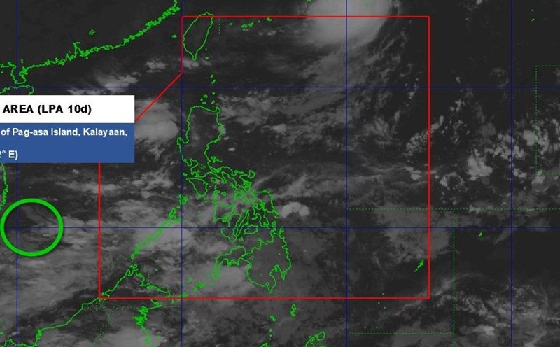 The center of the low pressure in the East Sea at 2:00 a.m. on October 11. Photo: PAGASA