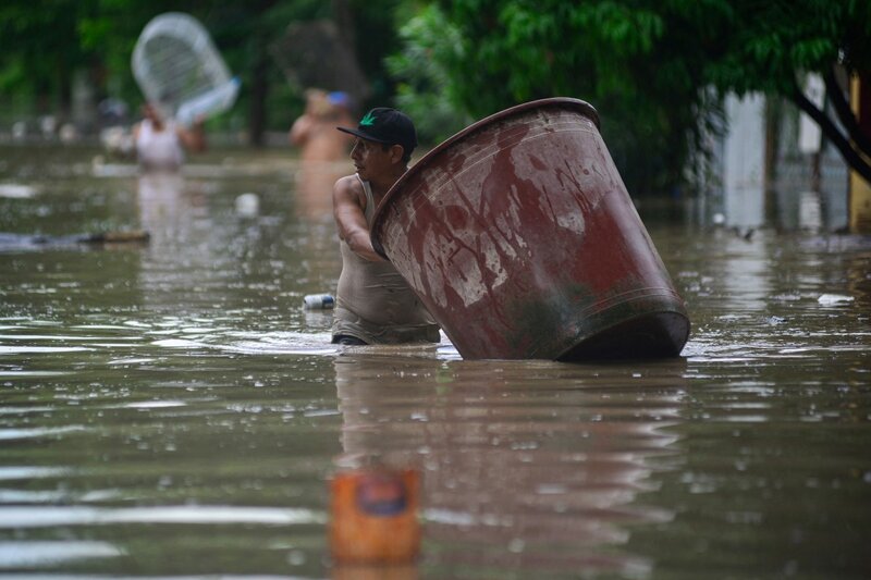Heavy rains caused flooding and landslides in Mexico. Photo: AFP