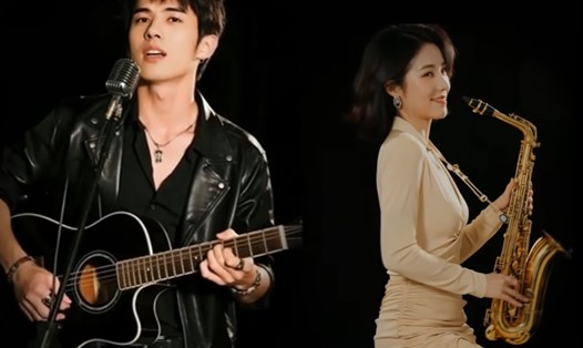 Ca khúc "Say một đời vì em" ban đầu do "ca sĩ" AI hát. Ảnh chụp từ video