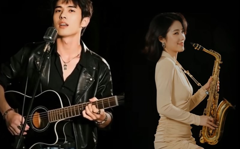 The song "Say a life for you" was originally sung by "singer" AI. Photo from video