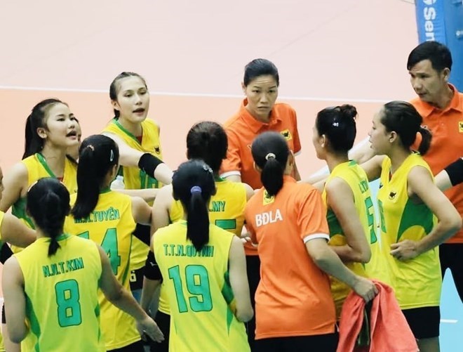 VTV Binh Dien Long Anチームは、今年の全国バレーボール選手権の準決勝に進出しました。写真:VTVBDLA