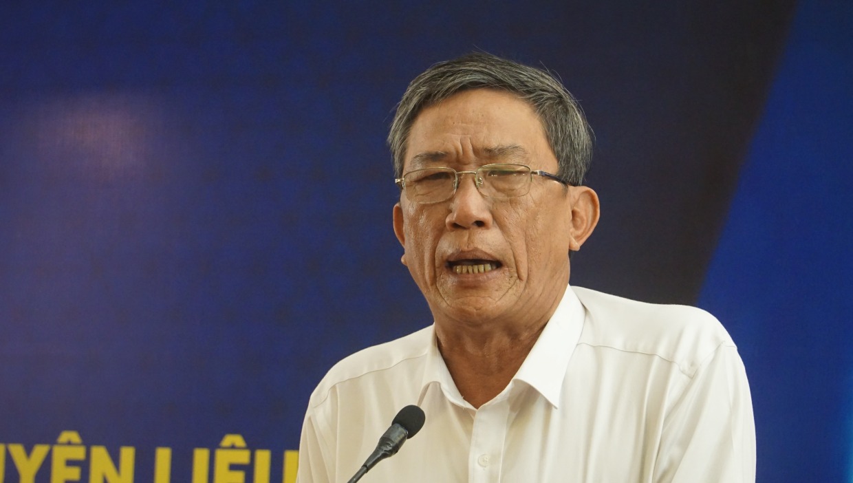 Ong Nguyen Hoang An Chu tich Hoi dong quan tri HTX Cua Cai Bat, Ca Mau cho rang viec ky ket hop tac tao co hoi de cua Ca Mau phat trien. Anh: Nhat Ho