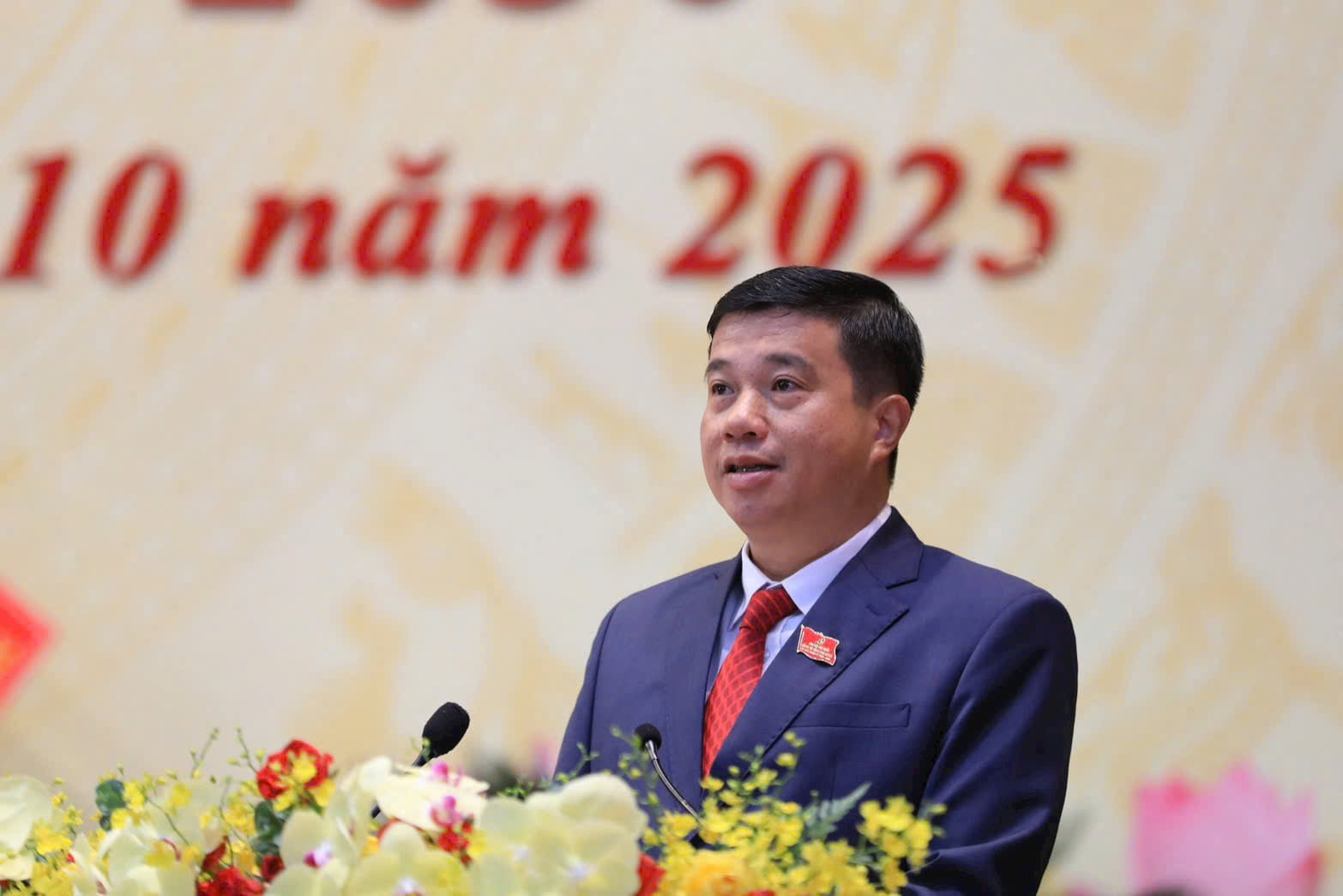 Ong Y Thanh Ha Nie K'dam, Uy vien Ban Chap hanh Trung uong Dang, Bi thu Tinh uy tinh Lam Dong. Anh: Khanh Phuc