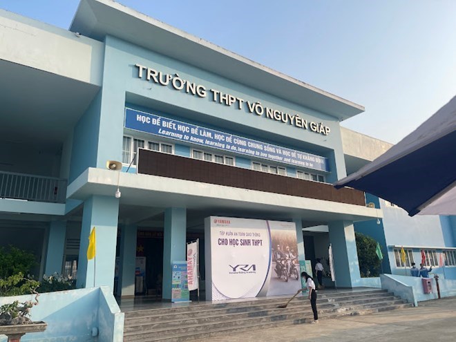 Vo Nguyen Giap High School (Dak Lak province) - where teacher Dang Tang works. Photo: Bao Trung