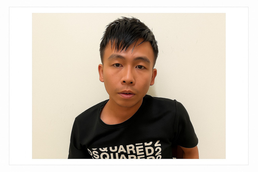 Xuan a ete arrete pour enquete sur le vol de biens. Photo : Cong an