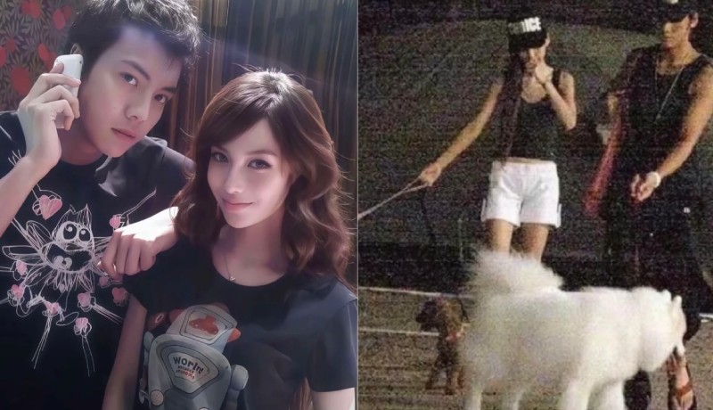 Tran Vy Dinh and Angelababy when they were dating. Photo: Cut from video